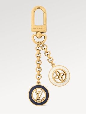 NWT AUTHENTIC Louis Vuitton Gold-Tone and Navy nautical Keychain bag Charm